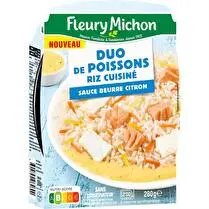 Fleury michon, Duo de poissons riz cuisiné sauce beurre citron