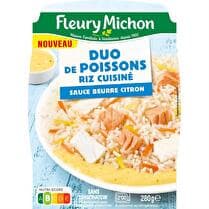 FLEURY MICHON Duo de poissons riz cuisiné sauce beurre citron