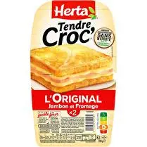 Herta, Croque-monsieur l Original jambon et fromage sans nitrite x2