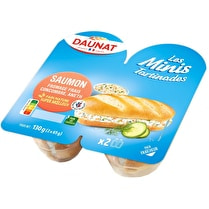 Daunat, Les minis tartinades saumon fromage frais concombre, aneth