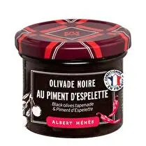 Albert Ménès, Olivade noire au piment d'Espelette  100g Albert Ménès