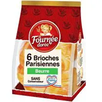 La fournée dorée, 6 Brioches parisiennes au beurre