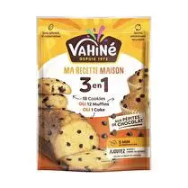Vahiné, Ma recette maison 3 en1 cookies ou muffins ou cake aux pépites de chocolat