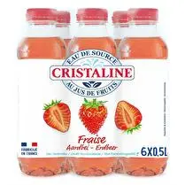 Cristaline, Eau aromatisée au jus de fruits fraise