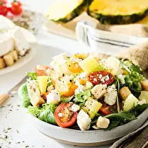 Fabriqué dans nos ateliers, Salade chevre ananas