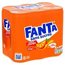 Fanta, Boisson au fruit gazeuse orange sans sucres