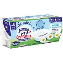 Nestlé, Mini p'tit onctueux croissance nature dès 6 mois x 6