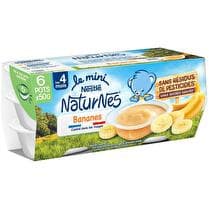 NESTLÉ Naturnes mini fruits bananes dès 4 mois x 6