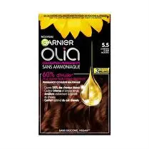Olia, Coloration chatain clair acajou