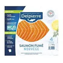 Delpierre, Saumon fumé Norvège 4 tranches