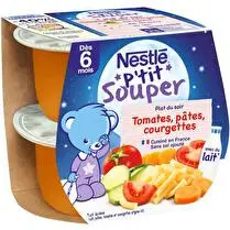 Nestlé, P'tit souper tomate pâte courgette dès 6 mois x 2