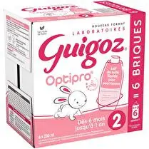 Guigoz, Lait liquide optipro 2ème âge dès 6 mois