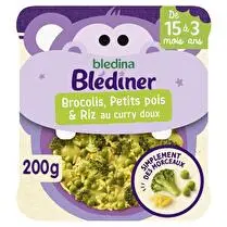 Blédina, Petit plats brocolis petits pois riz et curry doux dès 15 mois
