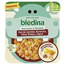 Blédina, Petit plat butternut duo de carottes pâtes étoiles et boeuf dès 15 mois