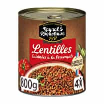 Raynal et Roquelaure, Plat familial Lentilles à la Provençale