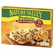 Nature Valley, Barre de céréales  Protéine Caramel & cacahuètes  - La boite de 4 barres