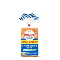 Jacquet, Maxi tranches Nature sans sucres ajoutés - 25% offerts soit 700 g
