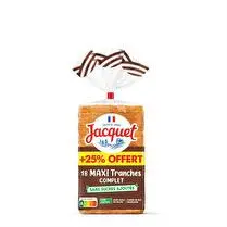 Jacquet, Maxi tranches Complet sans sucres ajoutés - + 25% offerts soit 700 g
