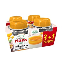 Rians, Panna cotta Coulis mangue passion - 3 + 1 offerte soit 480 g