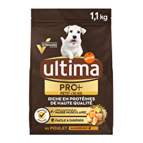 Ultima, Croquettes petit chien pro+ adulte poulet