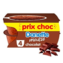 Danette, Mousse dessert  Chocolat Prix choc