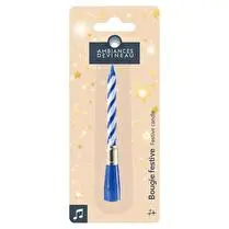 Devineau, Bougie musicale rose, blanc ou bleu