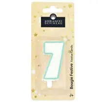 Devineau, Bougie chiffre pailletté avec pied N°7