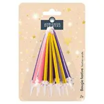 Devineau, Bougies mini-fleurs Rouge, Orange, Jaune, Blanc x20