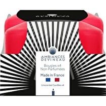 Devineau, Bougie 58h85 rouge x4