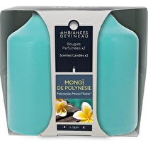Devineau, Bougies D48 H85 TC parfumées Monoï de Polynésie x2