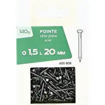 Trefilaction, Pointe tête plate acier 1,5x20mm