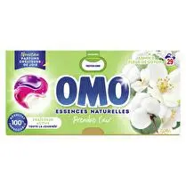 Omo, Lessive capsule 3en1 boite carton jasmin & fleur de coton