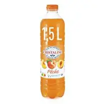 Cristaline, Eau aromatisée  Au jus de fruits pêche