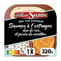 William Saurin, Saumon estragon duo riz purée carottes mon trio gourmands