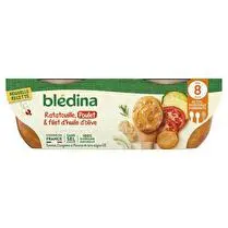 Blédina, Bols ratatouille poulet et filet d huile d olive dès 8 mois x 2