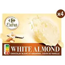 Carrefour, Bâtonnets chocolat blanc amande x4