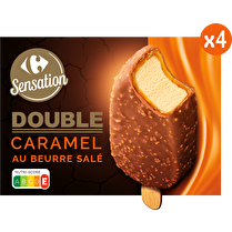Carrefour, Bâtonnets double caramel au beurre salé