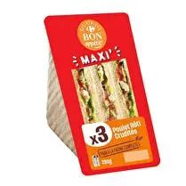 Carrefour, Sandwich poulet rôti crudités