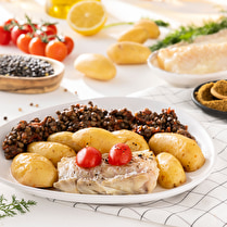 Votre poissonnier propose, Cabillaud lentilles cuisson sous vide