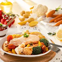 Votre poissonnier propose, Cabillaud et ses légumes cuisson sous vide