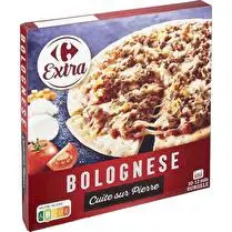 Carrefour, Pizza cuite sur pierre à la bolognaise