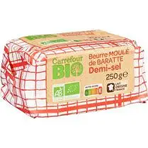 Carrefour, Beurre moulé de baratte BIO demi-sel