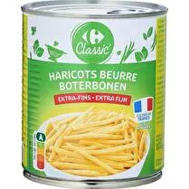 Carrefour, Haricots beurre extra-fins