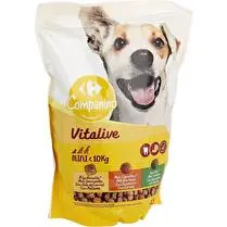 Carrefour, Croquettes pour chien Adulte mini à la volaille & aux légumes