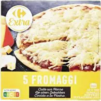 Carrefour, Pizza cuite sur pierre aux 5 fromages