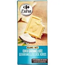 Carrefour, Chocolat blanc coco caramélisée