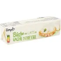 Simpl, Bûche aux laits  de vache et de chèvre