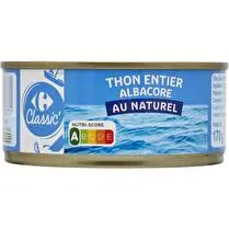 Carrefour, Thon entier Albacore au naturel