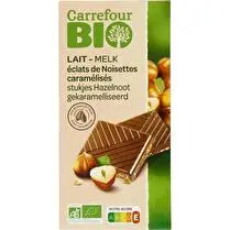 Carrefour, Tablette de chocolat lait noisettes caramélisées