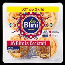 Blini, Blinis cocktail - Lot de 2  barquettes de 16